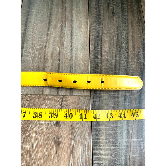 Falari 100% Genuine Leather Yellow Belt Size L - Picture 7 of 7